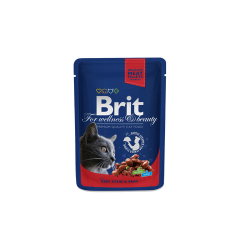 Brit Blue Cat Wet | Beef Stew & Peas - Pet Premium Food