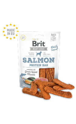 Brit Dog Jerky Snack Salmon Protein Bar