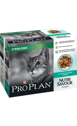  Pro Plan Cat Sterilised NutriSavour with Ocean Fish | Wet (Saqueta) | 10 x 85 g